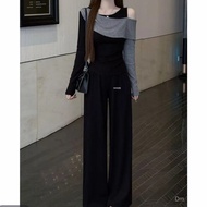 Plus Size Women's Autumn Dating Outfit - Slimming Look Two Piece Set 77U0