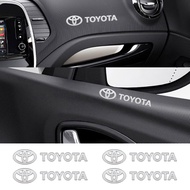 [Ready Stock] 10/4PCS Car Sticker For Toyota Metal Rearview Mirror Wiper Decals Door Handle Stickers For Corolla Fortuner Vios Altis Camry