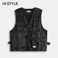 HI STYLE - Men Vest Jacket - Black - HSI510504 / Vest Lelaki - Hitam