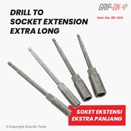 MATA Grip-On Drill To Socket Extension Extra Long - Extra Long Extension Socket 15cm - Extension Soc