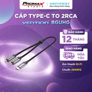 High quality audio cable Type-C to 2RCA VENTION BGUHG (1.5M, Type-C to 2-Male RCA)