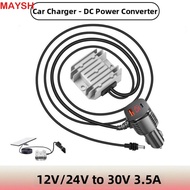 MAYSHPH DC Power Converter, 12V/24V to 30V Digital Display Boost Power Converter, Durable 3.5A Max D