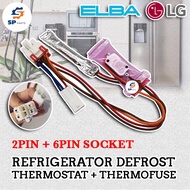 SP_PARTS LG / ELBA REFRIGERATOR DEFROST THERMOSTAT &amp; THERMOFUSE Freezer Spare Parts (Peti Sejuk) 6 PIN SOCKET