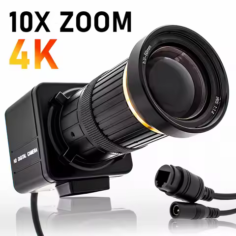 8MP 4K POE IP Camera 1/2.8" IMX415 CMOS 10X Zoom CCTV Varifocal Onvif H.265 RTSP Industrial Digital 