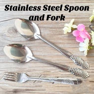 PPP Stainless Steel Spoon Fork Set Creative Modern Design Kitchen Cutlery Sudu Garpu Tahan Karat Dapur 不锈钢汤匙勺子叉子  2100