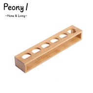 PEONY1 Shot Glass Tray, Multipurpose Easy to Use Shot Glass Holder, Practical Bamboo with 6 Slots Sh