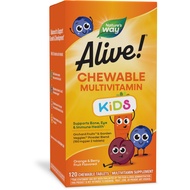 Alive! Children's Daily Chewable Multivitamin, Supports Bone, Eye, and Immune Health*, Orange & Berr