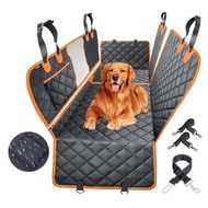 [On Sale]Dog Car Seat Cover, Waterproof Scratchproof Hammock w/ 4 Storage Bags Side Flaps, Washable 