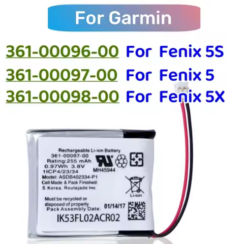 NEW Replacement Battery 361-00097-00 361-00096-00 361-00098-00 For Garmin Fenix 5 Fenix 5S Fenix 5X