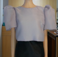 Filipiniana Kimona Blouse Grey