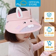 Children's wide-brimmed half-head baseball cap for sun protection and UV protection for boys and gir