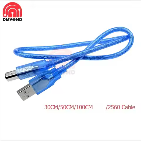 30cm/50cm/100cm USB Cable for r3/MEGA 2560 Blue High Quality A Type USB 2.0 0.3m 0.5m 1m Square Port