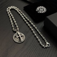 Chrome Hearts 銀色圓牌珠鏈項鍊