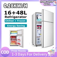 Mini Refrigerator With Freezer 64L Inverter Personal Refrigerator 2 Door For Room Frost Fridge Save 