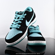 Nike SB Dunk Low Pro Casual Skate Shoes Sneakers for Men&Women Black/Tiffany Blue