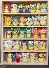 「絕版珍藏」全套變裝比卡超公仔 瑪利歐皮卡丘 路易吉皮卡丘 Mario Pikachu PTCG Pokemon Center PSA 皮卡丘公仔掛件吊飾 扭蛋 寶可夢中心 寵物小精靈 神奇寶貝