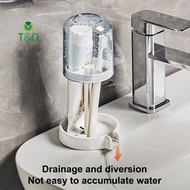 T&O 3-in-1 Toothbrush Holder Toothpaste Mouthwash Cup Organizer Dry And Dustproof Cleaning Tool Stor
