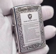 🎉全新有盒Zippo煤油火機 冰與火之歌 白銅盔甲機