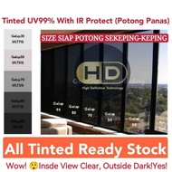 [N0 C0D] Tinted rumah Hitam HD Teknolgi 2PLY/ Window Film / tinted / tinted film/Tinted 2ply Black V