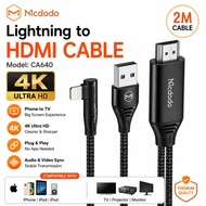 Mcdodo CA640 Lightning to HDMI Adapter Cable 4K Ultra HD Phone to TV HDMI Cable for iPhone iPad 2M
