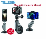 TELESIN ที่ยึดกล้องแอ็คชั่นแม่เหล็กสำหรับสมาร์ทโฟน GoPro Insta360 DJI OSMO