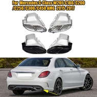 1 Pair For Mercedes W205 C180/C200/C250/C300/C450 AMG 2015-2017 Exhaust Pipes Tail Tips pipes Exhaus