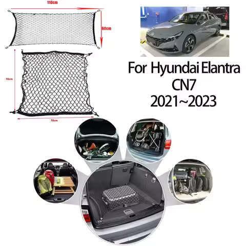 Car Boot Trunk Net For Hyundai Elantra CN7 Avante i30 Sedan 2021 2022 2023 Elastic Storage Cargo Org