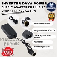 Power Inverter Power Supply Adapter EU Plug AC 220V To DC 12V 5A 60W