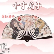 Ancient Fan Folding Fan Chinese Porcelain ch Chinese Style Hanfu Accessories Dance Summer Fan Studen