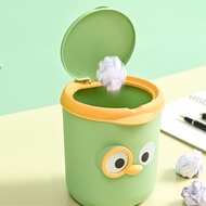 Cute Mini Desktop Trash Bin Office Home Covered Dustbin Tong Sampah Kecil Comel Anti Bau