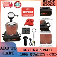 3KG Gold Melting Furnace1600W 2000F Digital Electric Melting Furnace With Graphite Crucible For Melt