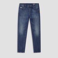 DAVIE JONES [BE FEARLESS] กางเกงยีนส์ผู้ชาย Straight Fit Jeans สีดำ กรม DE0001