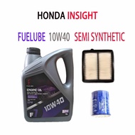 HONDA INSIGHT OIL FILTER + AIR FILTER + FUELUBE 10W40 SEMI SYNTHETIC  ENGINE OIL