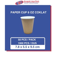 8 Oz Hot Paper Cup / 8 Oz Hot Drink Paper Cup Brown
