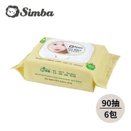 【Simba 小獅王辛巴】EDI超純水嬰兒柔濕巾組合包(90抽X6包)