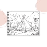 100 Days Coloring Book Landscape 100 Days Natural scenery Coloring Book RB9