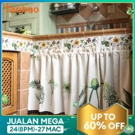 American Country European Door Curtain Kitchen Curtain Half Cabinet Door Curtain Feng Shui Curtain Green Plant Half Curtain Foreign Curtain