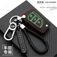 2 Buttons Leather Car Remote Key Fob Shell for Toyota Auris Corolla Avensis Verso Yaris Aygo Scion T