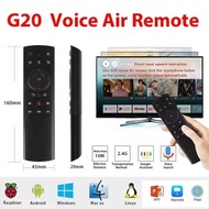 G20 2.4G remote control air mouse, infrared learning supports Google Assistant voice function, no gy