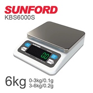 เครื่องชั่งดิจิตอล SUNFORD KBS6000S  เครื่องชั่งสำหรับธุรกิจอาหาร เบเกอรี่ เคาเตอร์งานครัว และงานอเนกประสงค์ แบตเตอรี่ลิเธียมพลังงานสูง