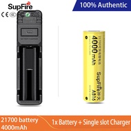 SUPERFIRE Flashlight AB16 Strong Light Flashlight 21700 Li-ion Battery Charger 4000mAh 3.7v/4.2v