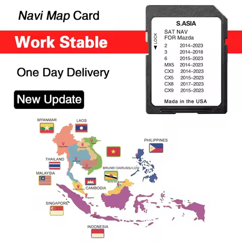 for Mazda Connect1 system Navigation SD Card Update 2023 South Asia Map GPS for Mazda 2 3 6 MX5 CX3 