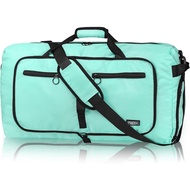 Fmeida 65L Duffle Bag with Shoes Compartment, Foldable Travel Duffel Bags for Men Women, Large Packa