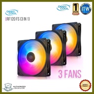 ◺ ☼ ♥ Deepcool RF120 FS - 3in1 COOLER FAN 3X120mm RGB LED PWM Fans (DP-FLED3-RF120FS-3P)
