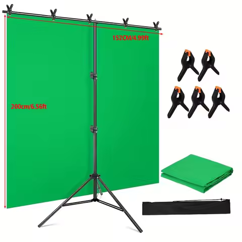Green Screen Backdrop Kit with Stand, Green Screen Backdrop with Stand Kit, GreenScreen Background w