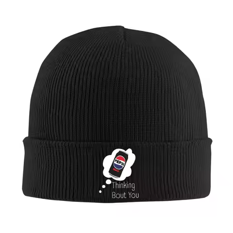 Thinking Bout You Pepsi Max Warm Knitted Cap Winter Knit Bonnet Hat Skullies Beanies Hip Hop Caps fo