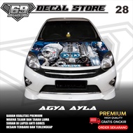 DECAL STICKER KAP MESIN MOBIL AGYA AYLA DECAL STORE 10