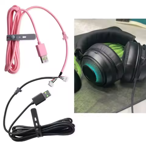 USB Charging Cable PVC Line Wire for Razer Kraken Ultimate / 7.1 V2 RGB / V3 Wired / Kitty Edition H