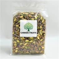 Raw Pistachio Half  พิสตาชิโอแบบซีก (ดิบ) นำเข้าจากอเมริกา ถั่วเพื่อสุขภาพ เกรด A By Garden Fruits