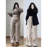 cargo pants women cargo pants cargo pants women plus size 150kg Plus Size Women's American Wide-Leg 